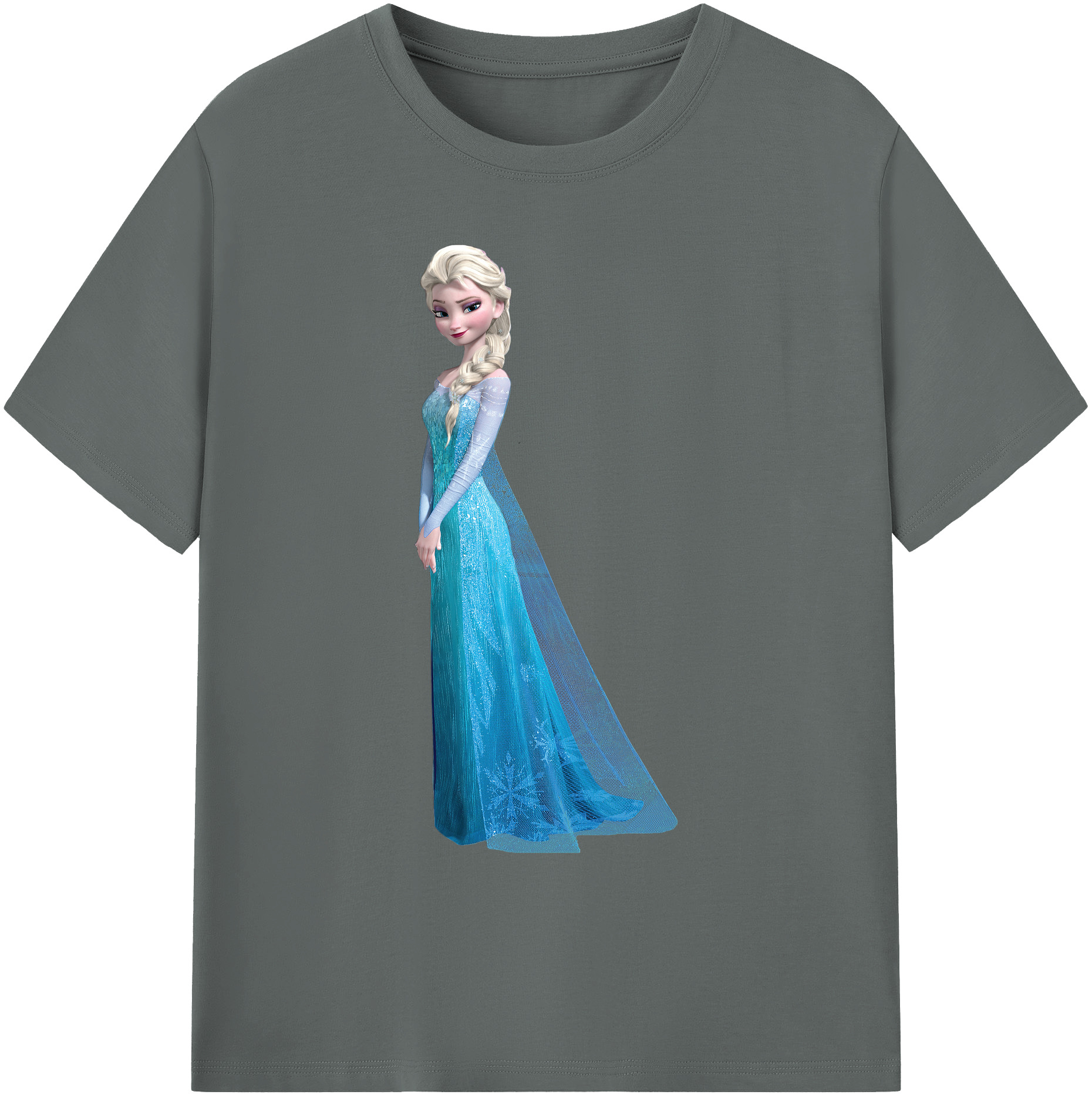 （画像用） アナと雪の女王 アンナ エルサ Frozen Anna Elsa 綿100％ メンズ半袖Tシャツ｜肌触りやわらか＆通気性